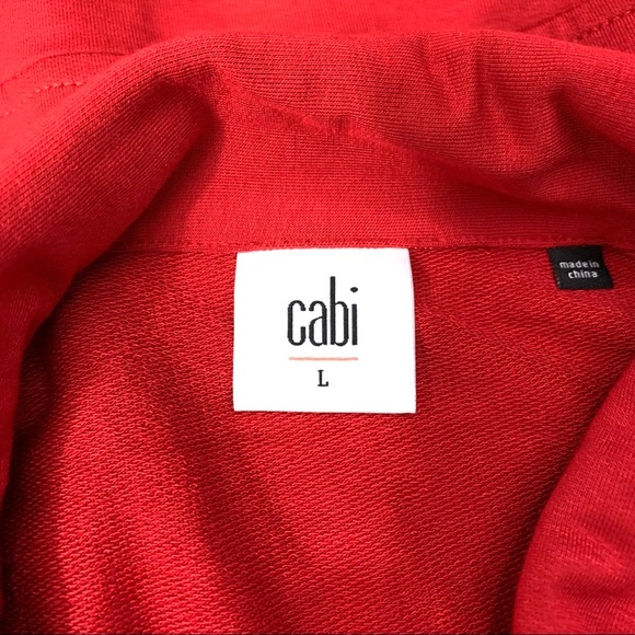 CAbi firebrick red “Tess” long sleeve tee- L - Picture 2 of 16